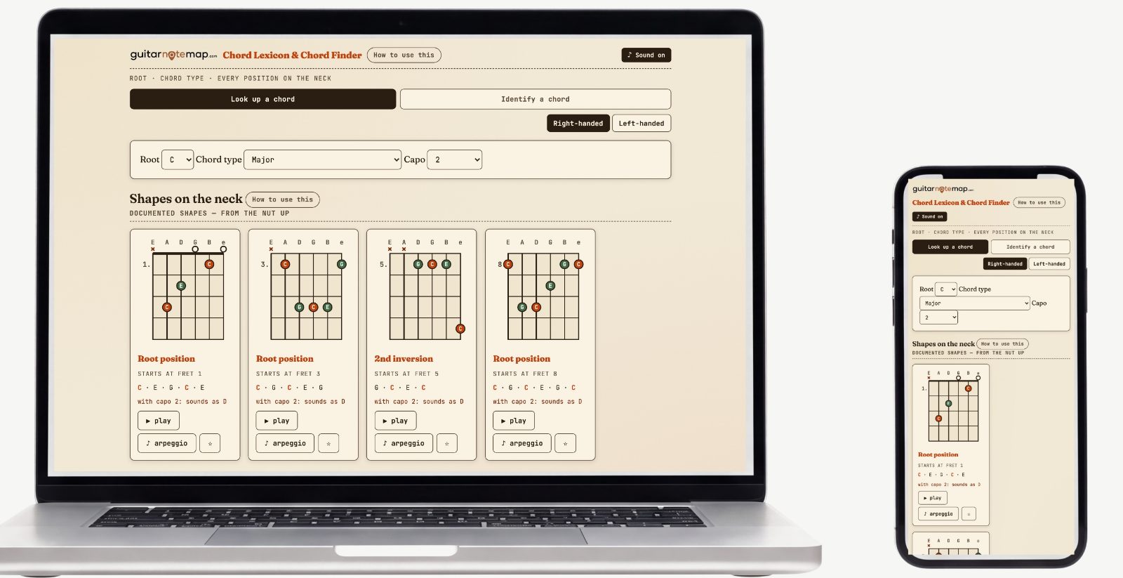 Chord Lexicon & Chord Finder — Screenshots of the actual tool 6