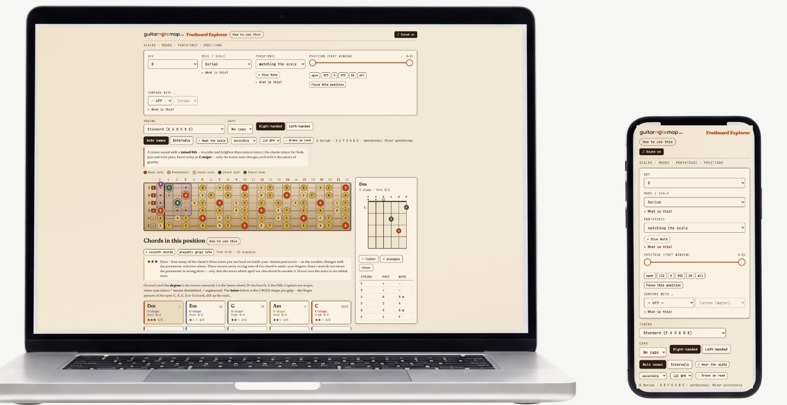 Fretboard Explorer — Screenshots of the actual tool 2