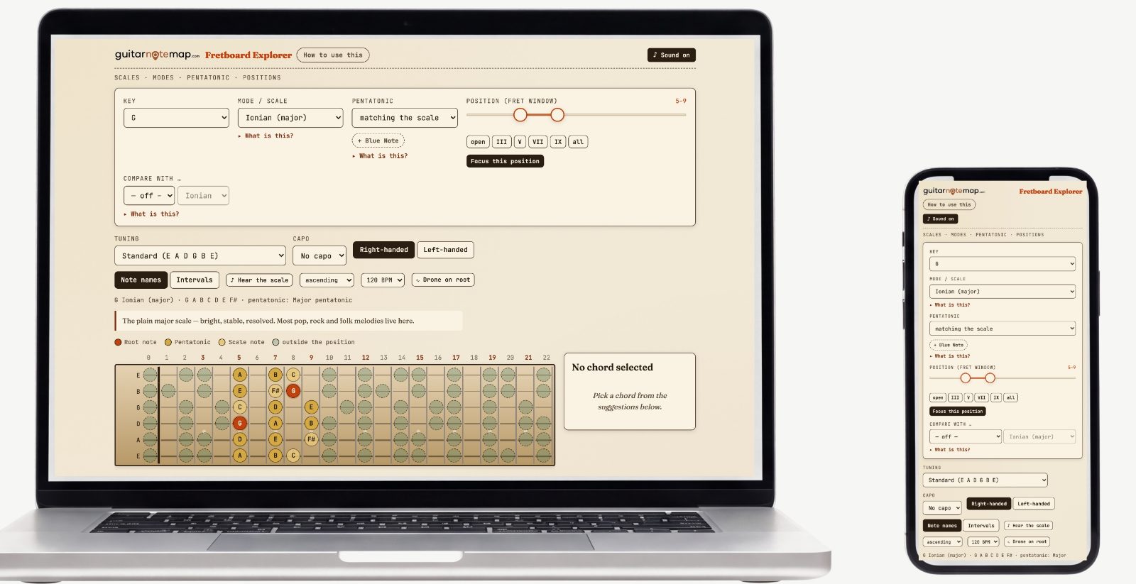 Fretboard Explorer — Screenshots of the actual tool 4