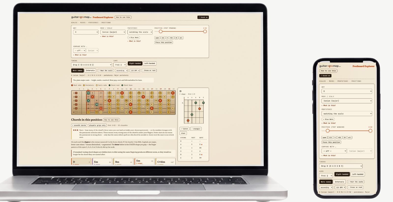 Fretboard Explorer — Screenshots of the actual tool 5