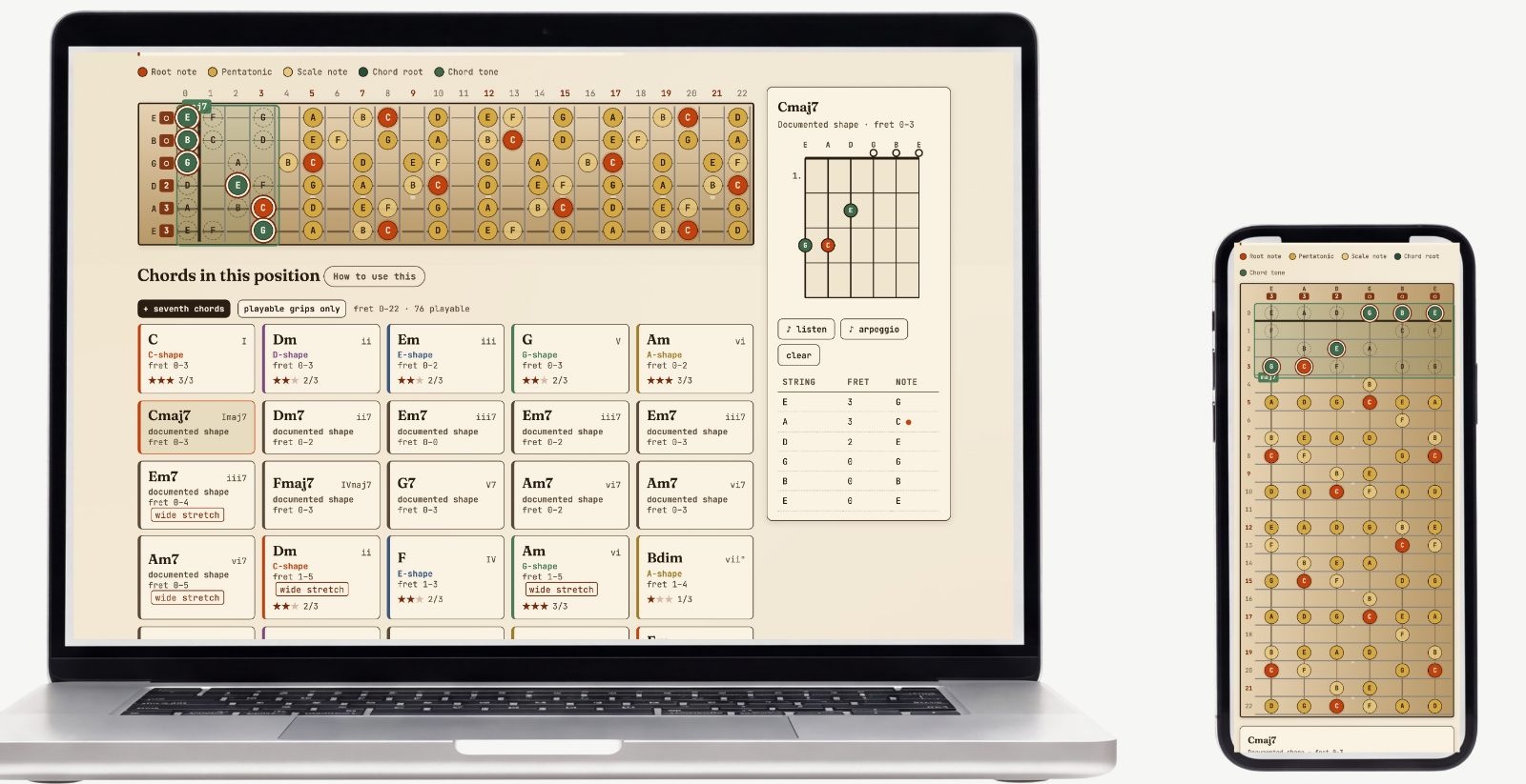 Fretboard Explorer — Screenshots of the actual tool 6