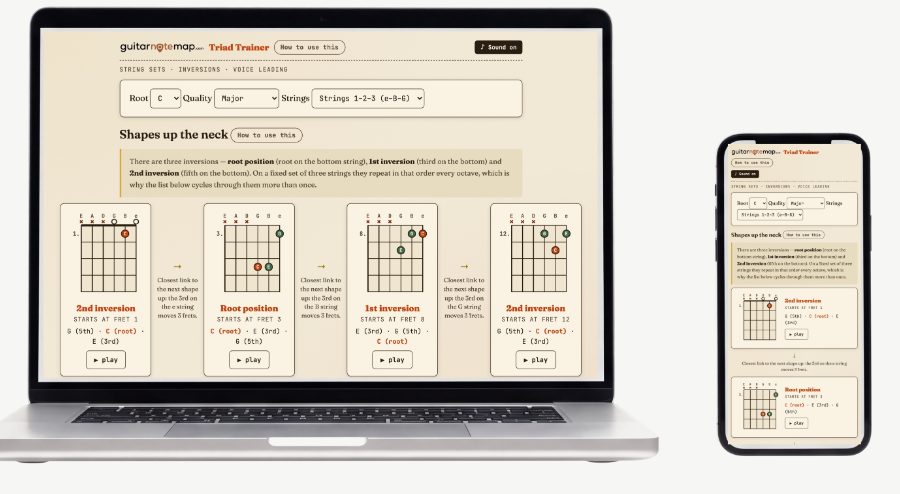 Triad Trainer — Screenshots of the actual tool